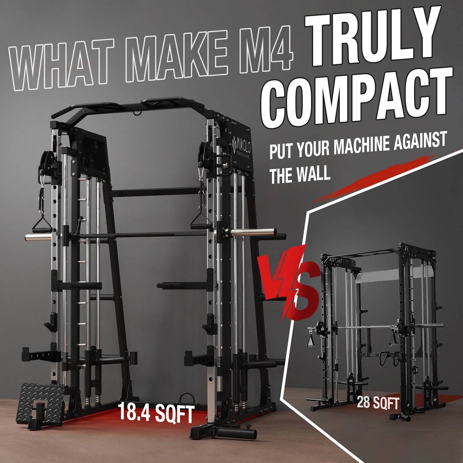 Smith Machine Home Gym, 2200 Lbs Power Rack Cage with Cable Crossover, Power Rack with 1200LB Capacity Adjustable Weight Bench and 230 Lbs Weight Plate, Total Body Strength Training Equipment