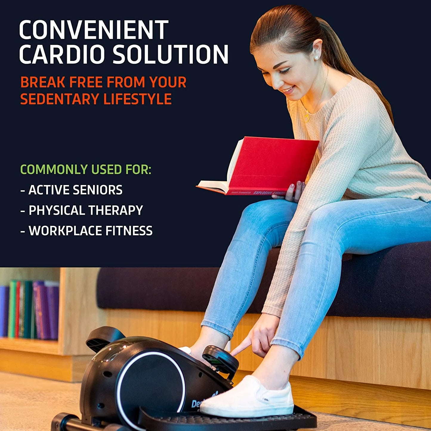 Ellipse Leg Exerciser: Enhance Your Workspace with the Premier Under Desk Elliptical for Fitness and Productivity