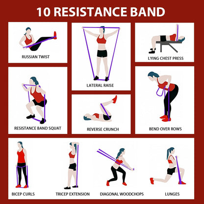 Premium Resistance Bands for Comprehensive Strength Training, Rehabilitation, and Home Fitness Solutions