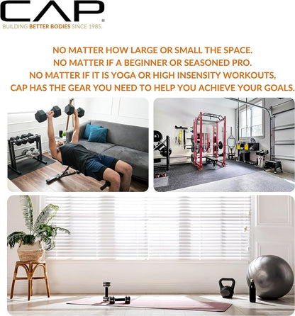 Premium Rubber Coated Dumbbell Weight Set with Space-Saving Vertical Rack | Choose from 100 lb, 150 lb, or 210 lb Options for Ultimate Strength Training
