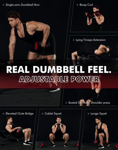 Elevate Your Home Workouts with the Hex Cageless Adjustable Dumbbells Set of 2 - 6-in-1 Space-Saving Solution for Strength Training