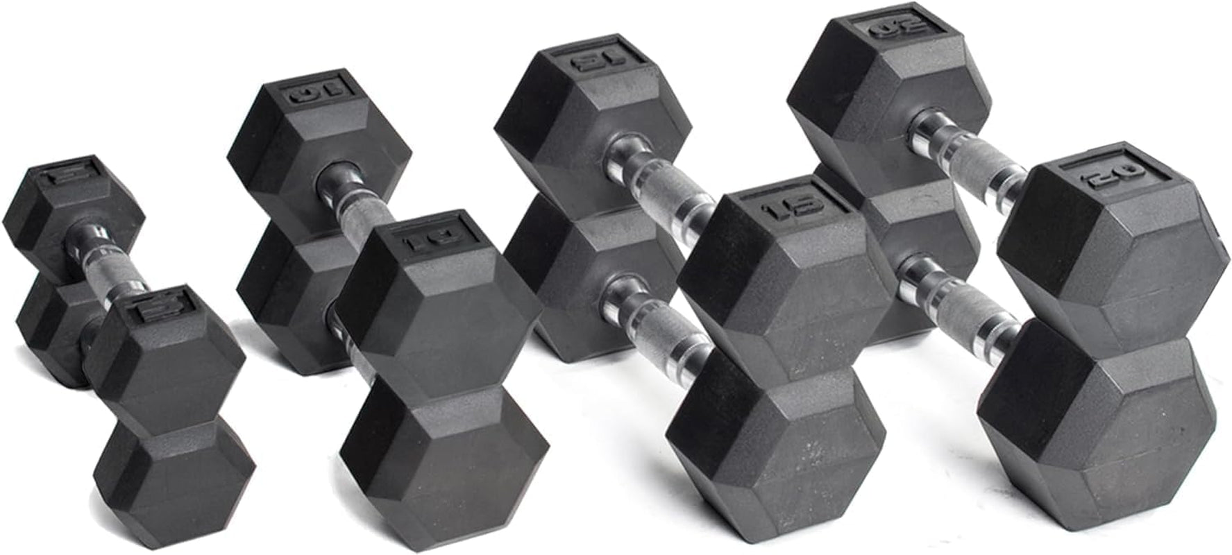 Premium Rubber Coated Dumbbell Weight Set with Space-Saving Vertical Rack | Choose from 100 lb, 150 lb, or 210 lb Options for Ultimate Strength Training